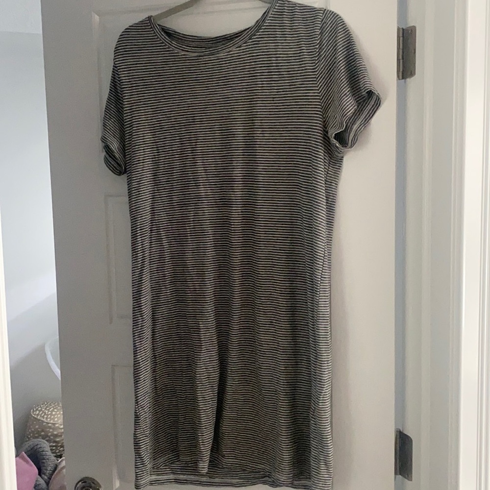 Grey stripe dress
